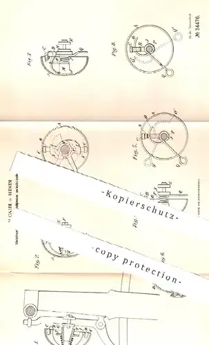 original Patent - J. H. Garbe , Bremen , 1885 , Abstellen der Signalglocken am Velociped | Fahrrad , Klingel , Klingeln