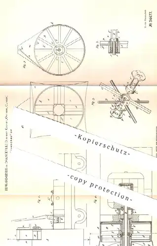 original Patent - Edward Leslie , Orangeville , Dufferin , Ontario , Canada , 1885 , Schneeschaufler | Schneeschieber