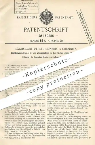 original Patent - Sächsische Webstuhlfabrik , Chemnitz , 1905 , Webschützen | Webschütze , Webstuhl , Weben , Weber !!!