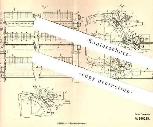 original Patent - Eduard Weingärtner , Leipzig / Plagwitz , 1906 , Unterbrechung der Linierung an Liniermaschinen !!!