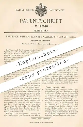 original Patent - Frederick William Tannett-Walker , Hunslet , England , 1901 , Hydraulischer Fallhammer | Hammer !!!
