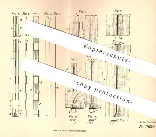 original Patent - Gerard Featherstone Griffin , Hampton Lodge , England , 1906 , Gewebeteile verbinden | Stoff , Gewebe