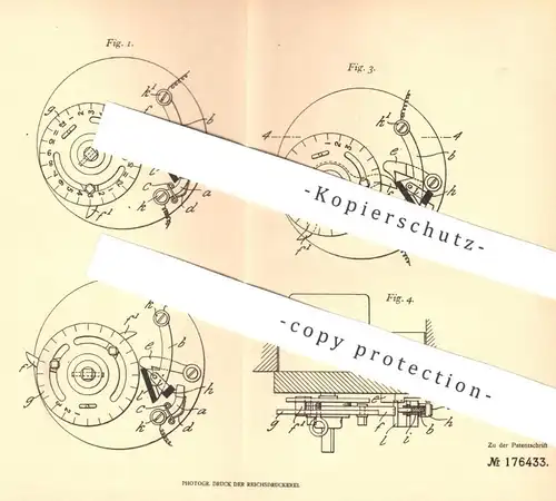 original Patent - John Gunning , Bournemouth , County of Hants , 1905 , Elektrischer Zeitschalter | Elektriker , Strom !