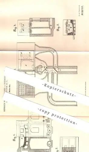original Patent - Heinrich Schönwälder , Friedenshütte / Morgenroth , 1890 , Siemens - Martin - Ofen | Flammofen | Eisen