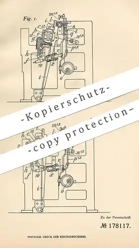 original Patent - Hermann Rösler , Neugersdorf / Bautzen | 1905 | Schaltung von Revolver am Webstuhl | Weben , Weber !!