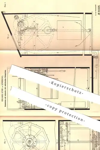 original Patent - Eduard Lühr , Lüneburg , 1889 , Schaukasten mit Prisma | Werbekasten , Vitrine , Reklame | Papier