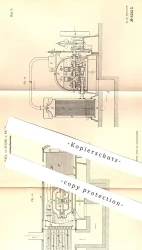 original Patent - Dr. Paul de Susini , Paris , Frankreich , 1891 , Aetherdampfmaschine | Aether - Dampfmaschine | Motor