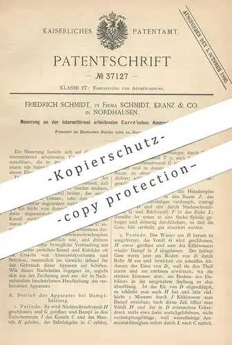 original Patent - Friedrich Schmidt , Kranz & Co. , Nordhausen | Ammoniak - Eismaschine von Carré | Eis | Dampfheizung