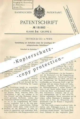 original Patent - Tritsch & Co. , Wien , Österreich , 1906 , Herst. von Schnittmuster | Schneider , Schneiderei , Nähen