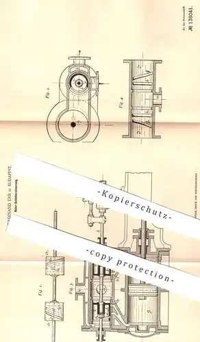 original Patent - Ferdinand Erb , Budapest , 1900 , Rider - Schiebersteuerung | Dampfmaschine , Motor , Steuerung !!!