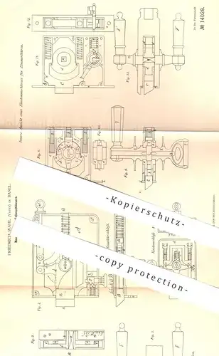 original Patent - Friedrich Wahl , Basel , 1880 , Fallenschloss | Schloss , Türschloss , Tür , Schlosser , Schlosserei