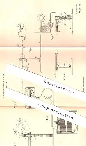 original Patent - F. T. Hinneburg , Berlin , 1891 , Zahlbrett | Münzbrett | Münzen , Geld , Kasse , Verkaufen !!!