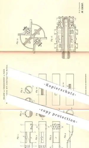original Patent - Hilaire de Chardonnet , Paris , Frankreich , 1900 , Kraftmaschine mit schwingendem Kolben | Motor !!