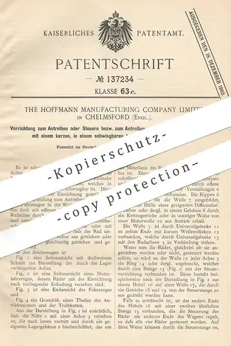 original Patent - The Hoffmann Manufactuing Company Ltd. , Chelmsford  , England , 1901 | Radantrieb | Räder , Antrieb