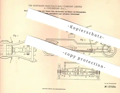 original Patent - The Hoffmann Manufactuing Company Ltd. , Chelmsford  , England , 1901 | Radantrieb | Räder , Antrieb