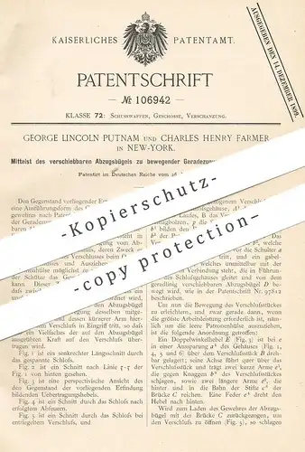 original Patent - George Lincoln Putnam | Charles Henry Farmer , New York , USA | Geradezugverschluss f. Gewehr | Waffe