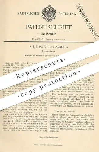 original Patent - A. E. F. Rüter , Hamburg , 1891 , Hosenschoner | Hose , Hosen | Schneider , Schneiderei , Mode !!