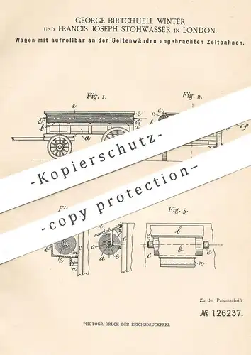 original Patent - George Birtchuell Winter , Francis Joseph Stohwasser , London , England , 1900 , Wagen | Planwagen