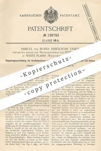 original Patent - Samuel van Buren | Edwin P. Essick , White Plains , Westchester , USA , 1900 , Kupplung | Motor !!!