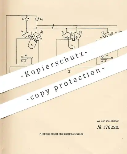 original Patent - Ernst Pabst , Berlin / Bellevue / Köpenick  1905 , Stromschlussvorichtung zur Signal Auslösung | Strom