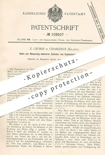 original Patent - E. Georis , Charleroi , Belgien , Hahn zur Steuerung mehrerer Zylinder von Motoren | Gasmotor , Motor