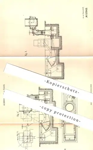 original Patent - Albert Piat , Paris , Frankreich , 1889 , Schmelzofen | Ofen , Ofenbauer , Stahl , Eisen , Kupolofen