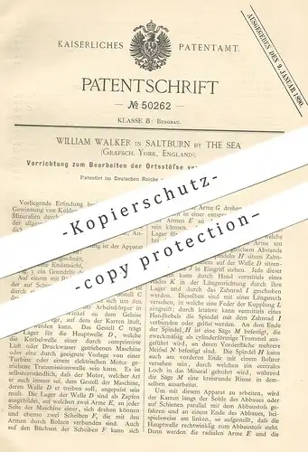 original Patent - William Walker , Saltburn by the Sea , York England , Abbau von Kohle , Schiefer mittels Hohl - Bohrer