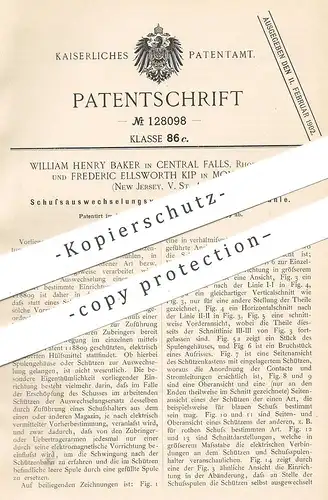original Patent - William Henry Baker , Central Falls , Rhode Island | Frederic Ellsworth Kip , Montclair USA , Webstuhl