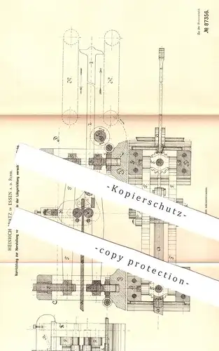 original Patent - Heinrich Spatz , Essen / Ruhr , 1895 , Herstellung von Walzgut | Walze , Walzen | Metall , Blech