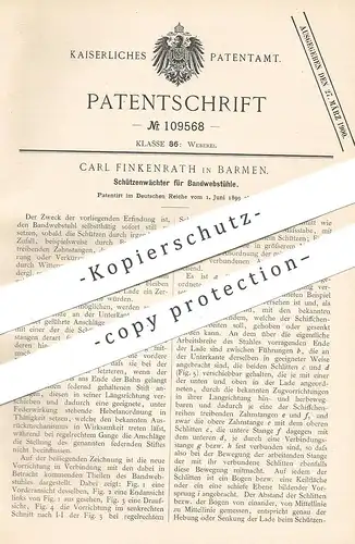 original Patent - Carl Finkenrath , Barmen , 1899 , Schützenwächter f. Bandwebstuhl | Webstuhl , Weben , Weber , Weberei