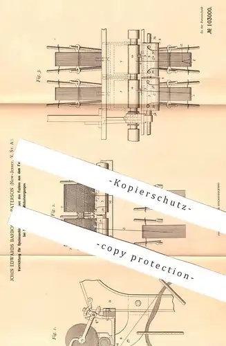 original Patent - John Edwards Barbour , Paterson , New Jersey USA 1898 , Ausheben von Faden an Spulmaschine | Schneider