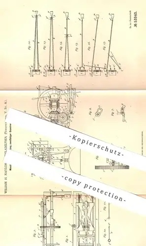original Patent - William H. Naylor , Philadelphia , Pennsylvania , USA , 1890 , zweifädige Gezwirne | Zwirn , Garn