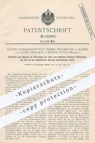 original Patent - Treber Trocknung AG Kassel | Alois Grauaug , Dolna Tuzla , Bosnien 1899 , Gewinnung reiner Kohlensäure