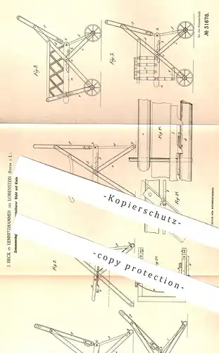 original Patent - J. Beck , Lemnitzhammer / Lobenstein , Reuss 1884 , Stuhl , Kinderwagen | Möbel , Stühle , Klappstuhl