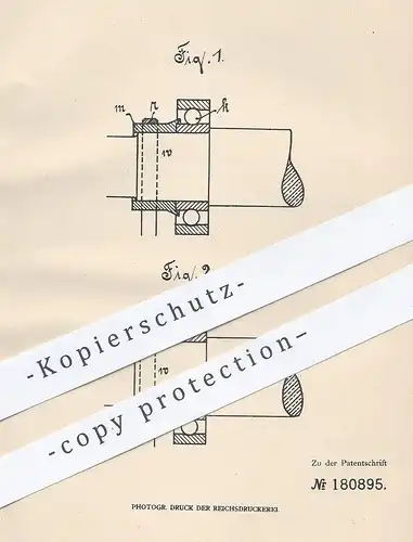 original Patent - Felten & Guilleaume Lahmeyerwerke AG Frankfurt / Main , 1905 , Kugellager mit Ringschmierung | Motor !