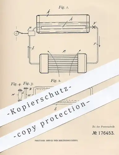 original Patent - Dr. Julius Fischer , Berlin Charlottenburg 1905 , Dampferzeuger mit Beheizung | Feuerung , Dampfkessel