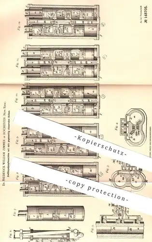 original Patent - Dr. Frederick William Zimmer , Rochester , New York , 1902 , Zwillingsdampfmaschine | Dampfmaschine !!