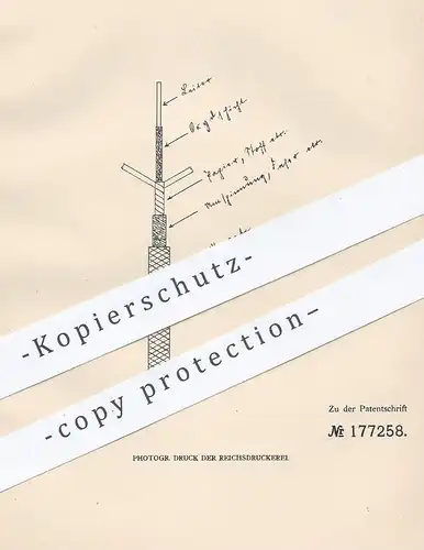 original Patent - Emil Berneaud , Meiszen , 1903 , Isolation auf metallischem Leiter | Oxydation , Oxyd | Öl , Harz !!