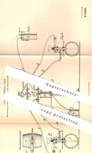 original Patent - Carl Breitwisch , Köln , 1886 , Füllapparat für Getränke | Bier , Wein , Fass , Zapfanlage , Lagerfass