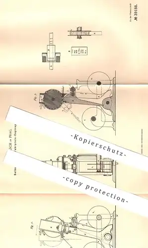 original Patent - W. E. Miksch , Prag , 1886 , Fahrpreis - Kopierapparat | Fahrkarten , Papier - Karten , Eintrittskarte