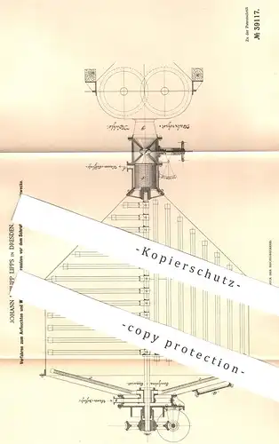 original Patent - Johann Philipp Lipps , Dresden , 1886 , Anfeuchten u. Waschen von Malz | Bier - Brauerei | Darrmalz