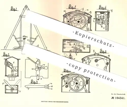 original Patent - Eugen Woener , Klingen Fornsbach | Simon Frank , Kaiserslautern , 1906 , Schaukel mit Münzeinwurf !!