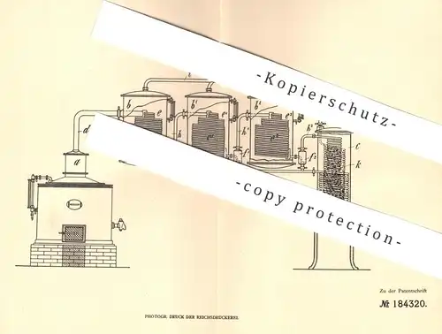 original Patent - Wilhelm Schwarzenau , Berlin , 1904 , Apparat zur Wasserdestillation | Wasser Destillation | Destille