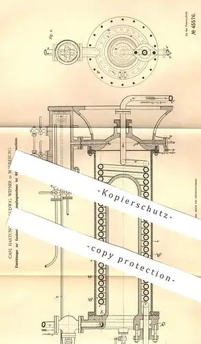 original Patent - Carl Hartung , Ludwig Wepner , Magdeburg 1887 , Kälte Erzeugung | Konservierung | Eis , Kältemaschine