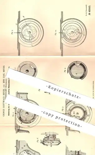 original Patent - George Gottwald Beitzel , Jens Carl Beitzel , Kopenhagen , 1887 , Nähmaschinen - Schiffchen - Treiber