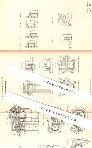 original Patent - Eugène Mathieu , Paris , Frankreich , 1892 , Kolben - Flüssigkeitsmesser | Wasser , Klempner !!