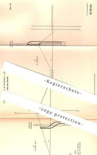 original Patent - Schulze & Wagner , Greiz , 1883 , Dreher- o. Gaze-Geschirr | Dreher | Weber , Weben , Webstuhl !!!