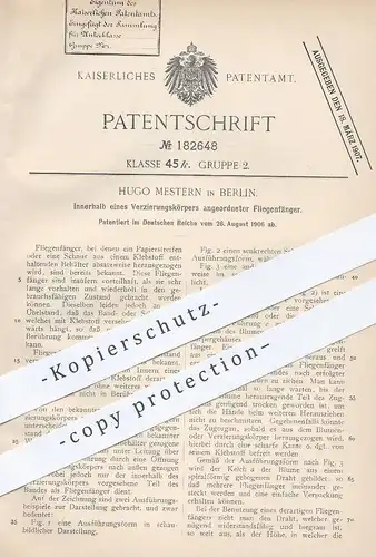 original Patent - Hugo Mestern , Berlin , 1906 , Fliegenfänger | Insektenfänger , Fliege , Fliegen , Insekten !!!