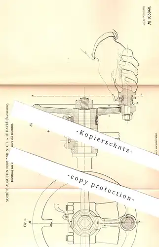 original Patent - Société Augustin Normand & Cie , Le Havre  Frankreich , 1898 , elektr. Abfeuern der Geschütze | Waffen