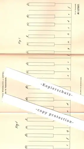 original Patent - Theodor Wiehmayer , Leipzig , 1901 , Klaviatur für Tastenintrument | Klavier , Piano , Musikinstrument